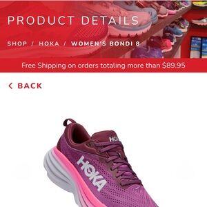 Hoka Women's Bondi 8 Running Shoes - Purple and White
